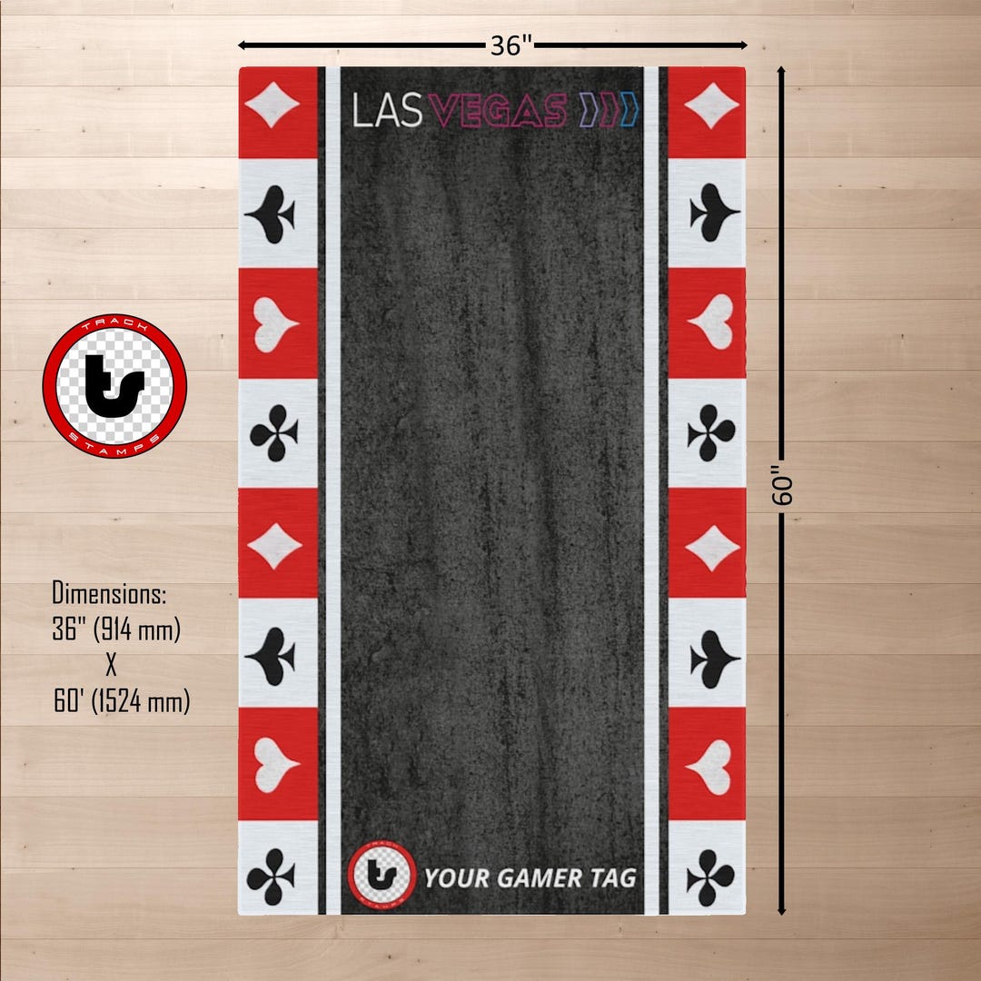 Las Vegas Grand Prix Sim Racing Rig Mat | Customizable Gamer Tag - Etsy