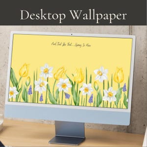 And Just Like That Spring Is Here Desktop Wallpaper | Girly Wallpaper| Floral Wallpaper | Colorful background |Spring