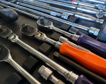 10x ratchet/extension modular holders 3D Print