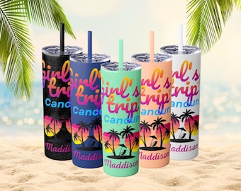 Personalisierter Urlaub Becher, benutzerdefinierte Mädchen Reise Reisebecher, benutzerdefinierte Reise Becher, Kreuzfahrt, Familienurlaub, Schwestern Reise, Bachelorette Reise