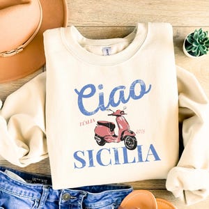 Vintage Ciao Italy Sweathirt, Hello Italy Sweathirt, Ciao Sweater, Bella Ciao Shirt, Italian Ciao Bella, Italian Hello Sweat, Travel Gift