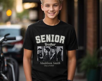 Senior 2026 Youth Shirts, Custom Face Youth Shirt, Matching Brother and Sister Graduation Shirt, Class of 2026 Shirt