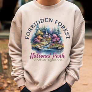 Forbidden Forest National Park Shirt, Forbidden Forest Sweatshirt, HP Inspired Shirts, Fantasy Wizard Pullover, Wizard Theme Merch
