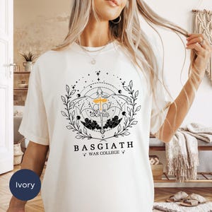 Fourth Wing Shirt, Basgiath War College t-shirt, Violet Sorrengail, Bookish Shirt, Xaden Riorson, Gifts For Readers, Fantasy Book Dragon