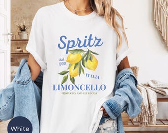 Limoncello Spritz T-Shirt, Sommer Vibes T-Shirt, Geschenk für Cocktail-Liebhaber, Limoncello Capri Shirt, Ciao Italia T-Shirt, Vintage Zitrone T-Shirt