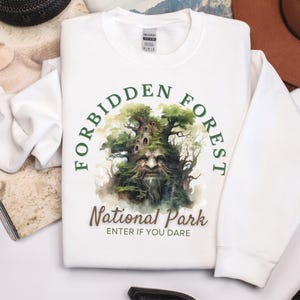 Forbidden Forest National Park Shirt, Forbidden Forest Sweatshirt, Marauders Tee, Fantasy Wizard Pullover, Wizard Theme Merch