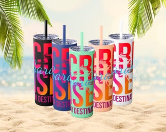Personalized Cruise Vacation Name Tumbler Cup Customized Drinking Cups Graduation Birthday Gift Girls Trip Vacation Bachelorette Party Favor