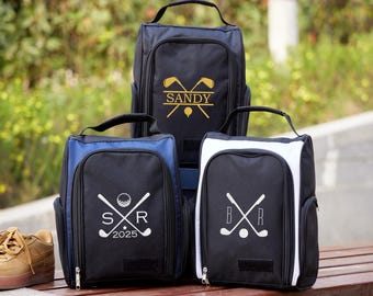 Borsa per scarpe da golf personalizzata, regali da golf per uomo, regali per sposo, regalo di anniversario, borsa da golf, borsa per scarpe da golf con nome ricamato, regalo per golfista