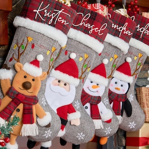 Christmas Stocking Personalized Stockings Christmas Stocking Family Stocking Monogram 3D Christmas Stocking Christmas Gifts Christmas Decor
