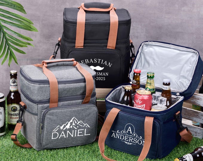 Personalized Beer Cooler Bag,Custom Large Cooler Bag With Name,Golf Cooler Bag,Wedding Party Gift,Best Man Gift,Groomsmen Gift,Gift For Him