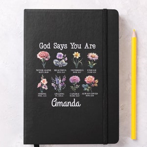 Personalized Prayer Notebook, Christian Gift for Women, God Says You Are Gift, Positive Affirmations Journal, Christian Gift, Religious Gift