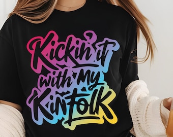 Kickin It with My Kinfolk Shirts, Family Reunion Shirts, Funny Reunion TShirt, Funny Family Matching Shirt, Trendy Family Tees