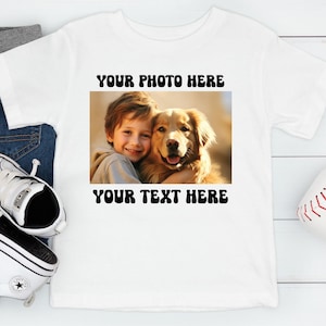 Custom Photo Shirt, Personalized Kids Photo Shirt, Custom Photo Toddler T Shirt, Custom Picture Youth Tee, Customized Kids Shirt With Text