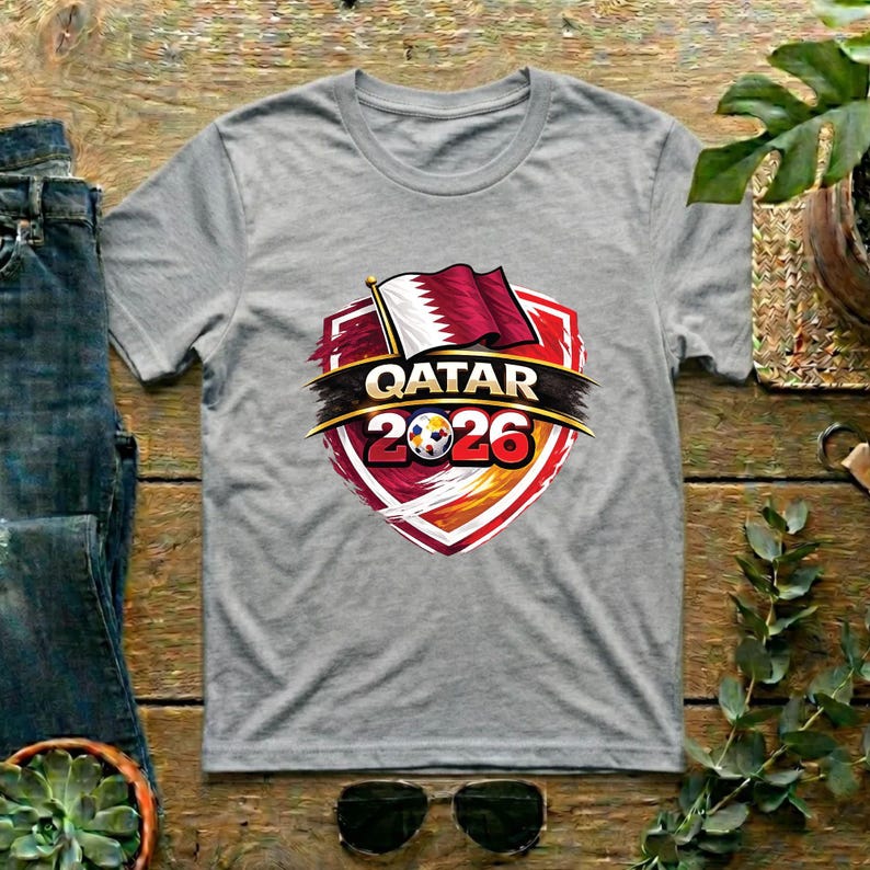 Qatar World Cup T Shirt Soccer Supporter Tees Qatari Football Fan Apparel For Youth Men Women Childrens Qatar Soccer Baby Bodysuit Design