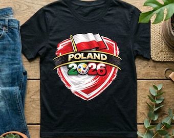 Poland 2026 World Cup T Shirt Soccer Supporter Tees Polish Football Fan Apparel For Youth Men Women Childrens Soccer Baby Bodysuit Design