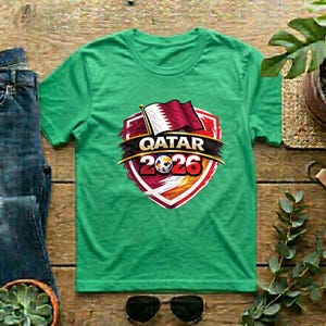 Qatar World Cup T Shirt Soccer Supporter Tees Qatari Football Fan Apparel For Youth Men Women Childrens Qatar Soccer Baby Bodysuit Design