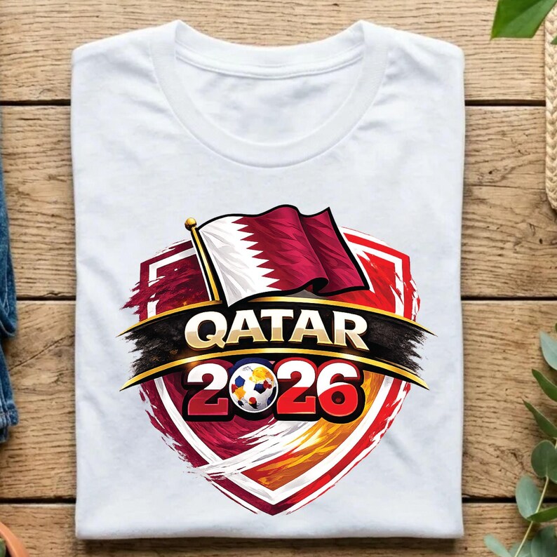 Qatar World Cup T Shirt Soccer Supporter Tees
