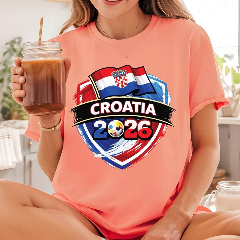 Croatia World Cup 2026 DTF Transfer Ready to Press Vatreni Soccer Heat Transfer For Shirts Football Supporter UV Sticker Prints