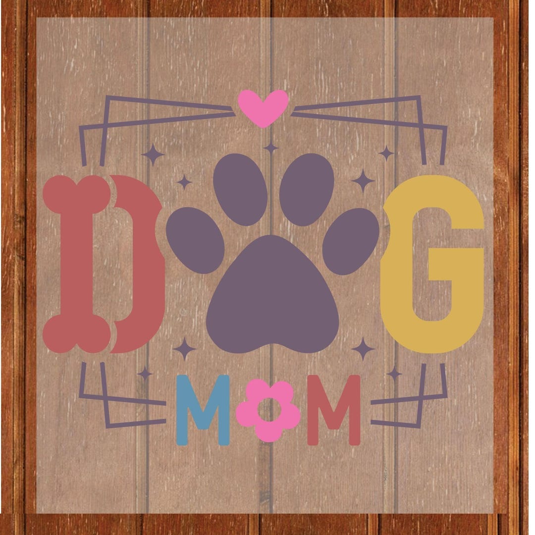 Retro Dog Mom DTF Transfer Ready to Press Mother's Day Funny Animal ...
