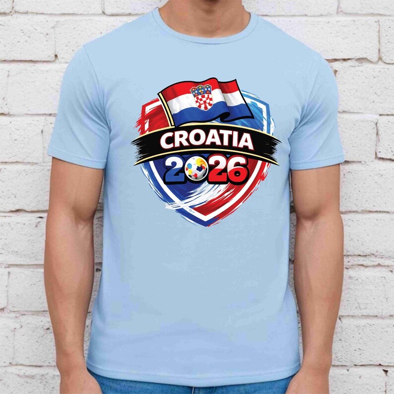 Croatia World Cup 2026 DTF Transfer Ready to Press Vatreni Soccer Heat Transfer For Shirts Football Supporter UV Sticker Prints