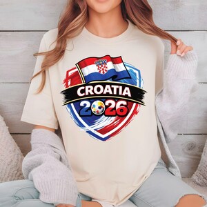 Croatia World Cup 2026 DTF Transfer Ready to Press Vatreni Soccer Heat Transfer For Shirts Football Supporter UV Sticker Prints