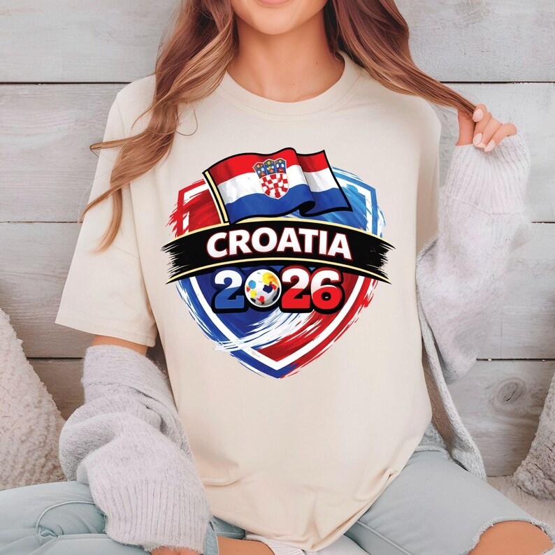 Croatia World Cup 2026 DTF Transfer Ready to Press Vatreni Soccer Heat Transfer For Shirts Football Supporter UV Sticker Prints