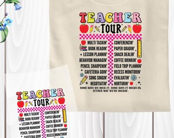 Retro Teacher Tour DTF Transfer Film