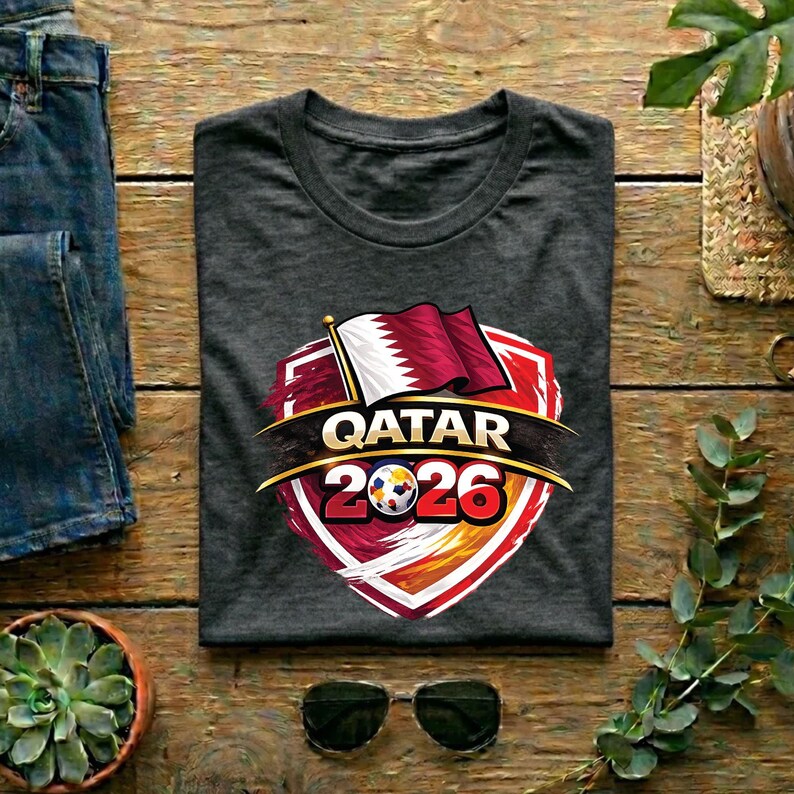 Qatar World Cup T Shirt Soccer Supporter Tees Qatari Football Fan Apparel For Youth Men Women Childrens Qatar Soccer Baby Bodysuit Design