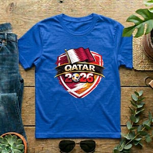 Qatar World Cup T Shirt Soccer Supporter Tees Qatari Football Fan Apparel For Youth Men Women Childrens Qatar Soccer Baby Bodysuit Design