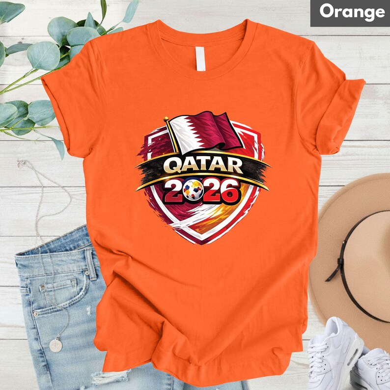 Qatar World Cup T Shirt Soccer Supporter Tees Qatari Football Fan Apparel For Youth Men Women Childrens Qatar Soccer Baby Bodysuit Design