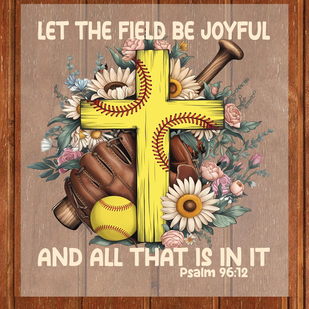 Softball Christian DTF Transfer Ready to Press Boho Sports Bible Verse ...