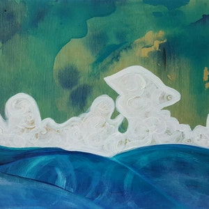 Cloud original painting by Miriam Climenhaga image 1