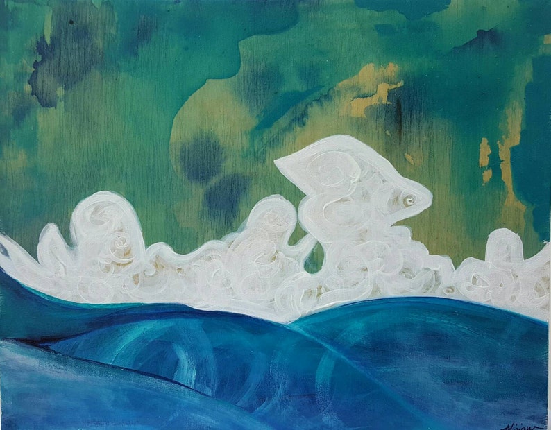 Cloud original painting by Miriam Climenhaga image 1