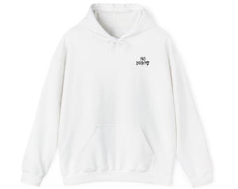 Sudadera unisex blanca anti-Trump personalizada, esencial para hombres y mujeres, resistencia a las protestas políticas - Estampado en la espalda "No Kings"