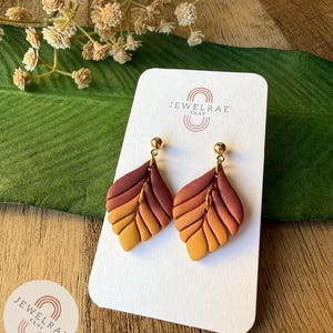 The Blake - Leaf Clay Earrings