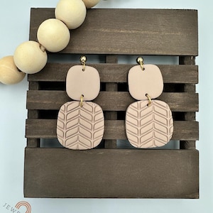 The Chloe - Neutral Clay Earrings