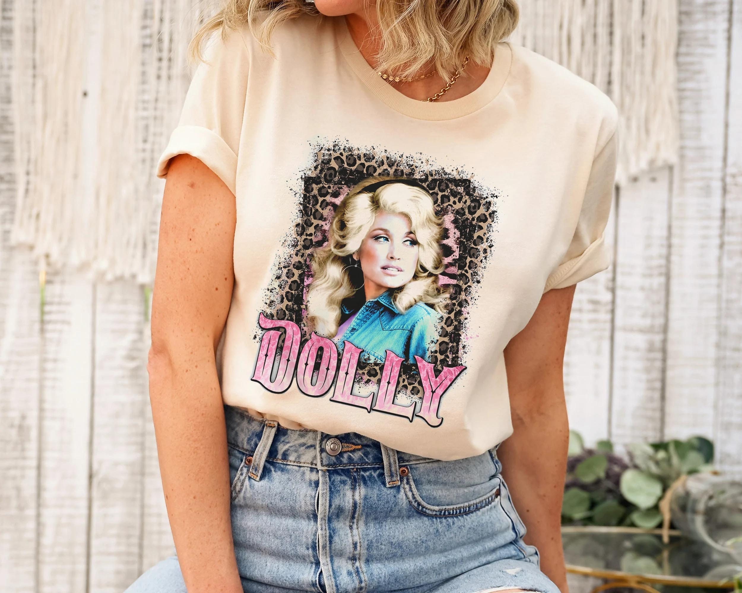 Discover Dolly Parton Tshirt, Leopard Dolly Shirt, Vintage Retro 90's Dolly Parton 1994 Shirt, Dolly Inspired Tee