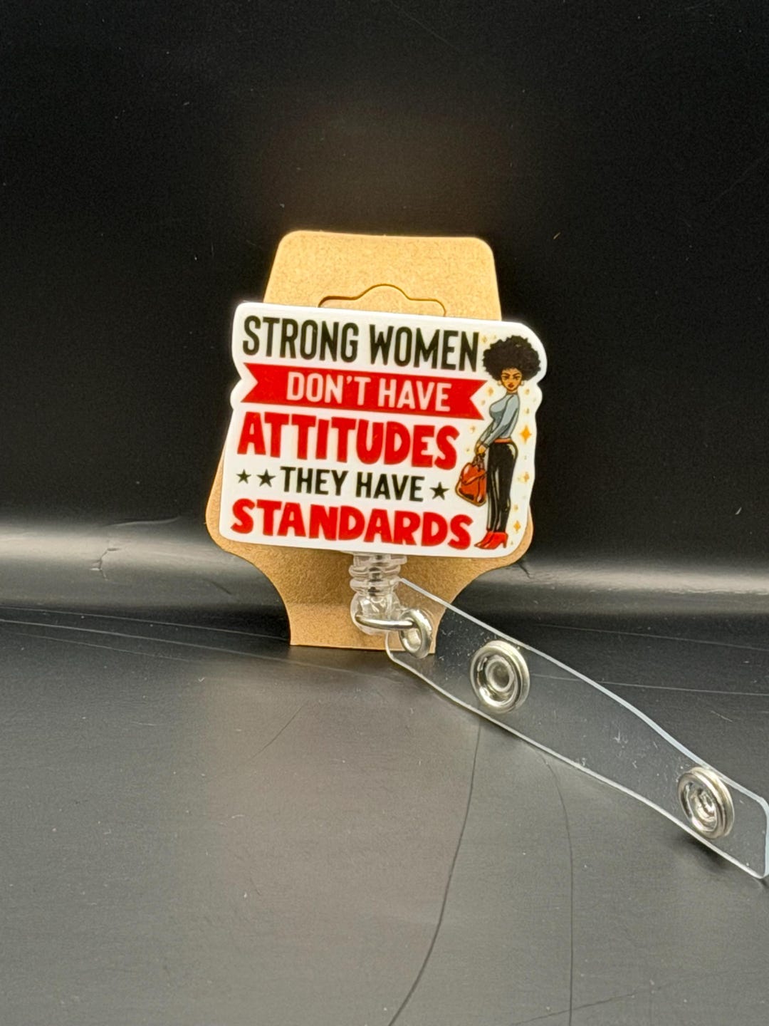 Badge Reel for a Strong Woman - Etsy
