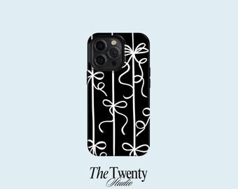 Black bows Tough Phone Cases