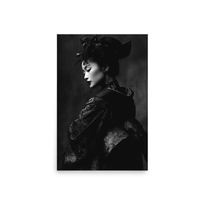 Geisha Portrait Fine Art Print: Black & White Asian Photography - Etsy