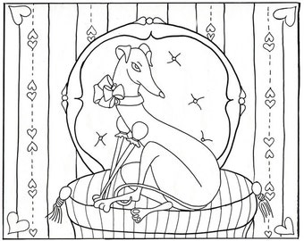 Coloring page - Dog art