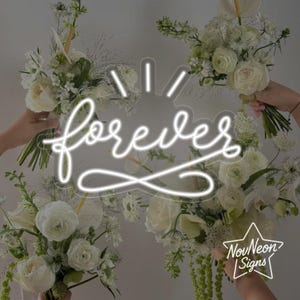 Enseigne Néon Forever | Décoration de mariage romantique personnalisée | Cadeau d'anniversaire | Décoration murale pour la maison | Cadeau pour couple | Signe de l'infini