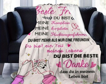 Manta para mejores amigas y hermanas: el regalo ideal para cumpleaños.