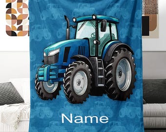 Manta de tractor, almohada suave y cómoda para niño y niña, regalo para amigos, linda manta de franela verde, adecuada para viajes en cama.
