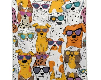 Gafas de sol de edición limitada de diseñador, manta de franela con collage de perro, manta para mascotas