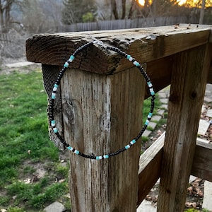 black and blue! handmade necklace