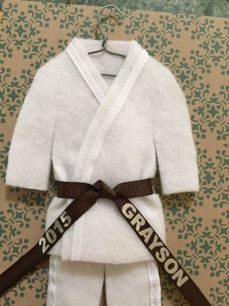 BROWN Belt - Martial Arts Uniform - Personalized - Karate Taekwondo ...