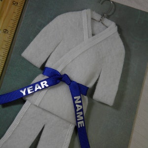 Blue Belt Martial Arts Christmas Ornament Personalized Custom Uniform Ornament TaeKwonDo Karate Jiu Jitsu Hapkido image 4