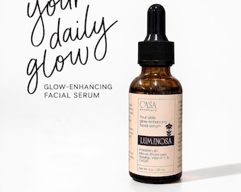 Glow Face Oil – Brightening & Hydrating Botanical Serum with Rosehip + CoQ10 + Vitamin C serum | LUMINOSA