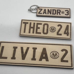 Wooden Personalised SA Number Plates